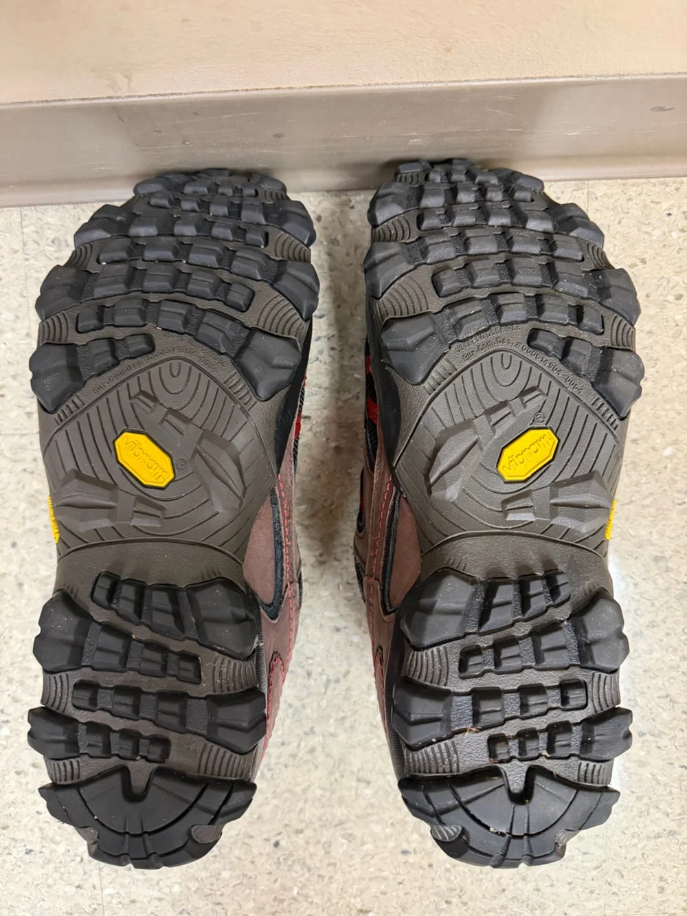 Patagonia Black and Brown Men's Trail Sneakers with Red Accents